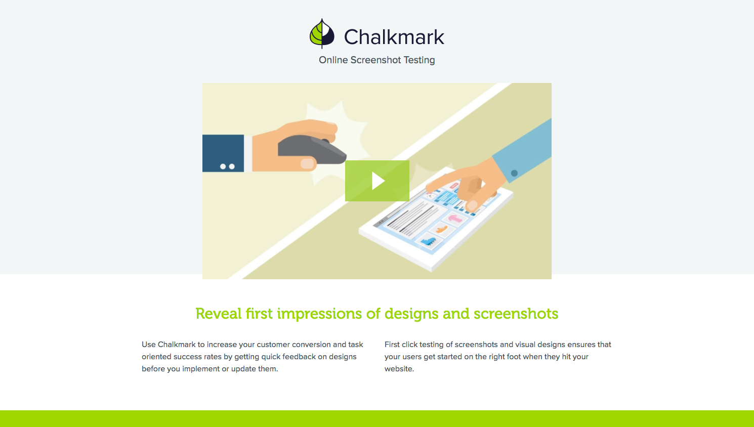 Chalkmark vs. First Click Testing